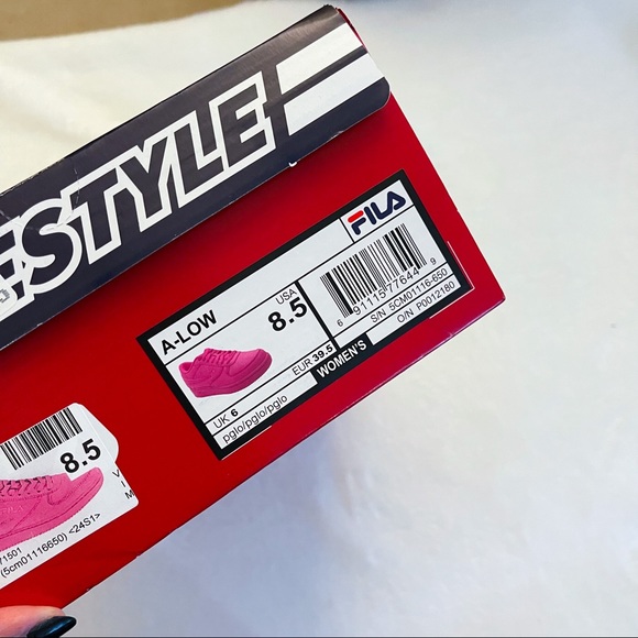 Hot Pink Fila A-1 Sneakers - Picture 7 of 7